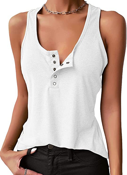 Sexy Summer Women Tank Tops-Shirts & Tops-White-S-Free Shipping Leatheretro