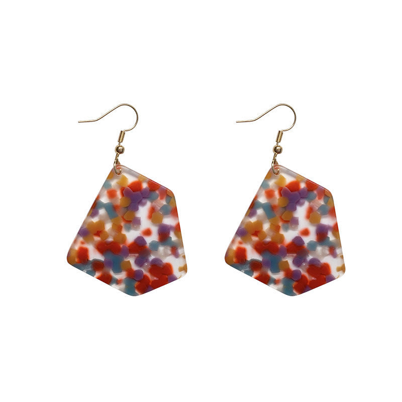 Vintage Irregular Colorful Square Candy Designed Women Earrings-Earrings-The same as picture-Free Shipping Leatheretro