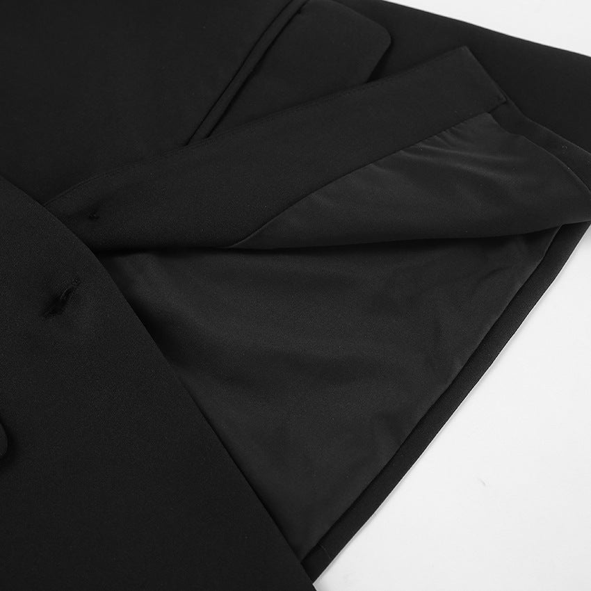 Fashion Designed Black Sleeveless Vest with Button-vest-Black-S-Free Shipping Leatheretro