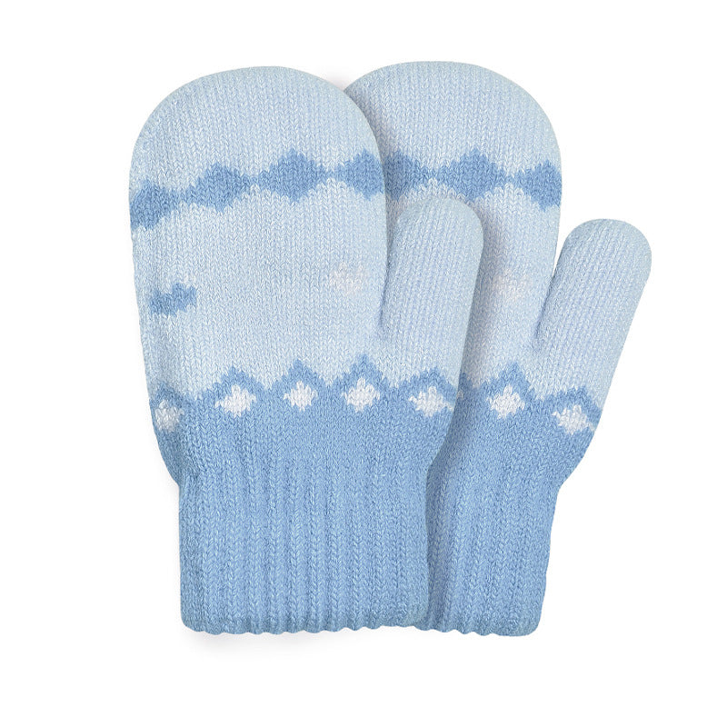 Winter Knitting Hats Gloves Scarfs 3pcs/set-Hats-Blue-1-6 Years Old-Free Shipping Leatheretro