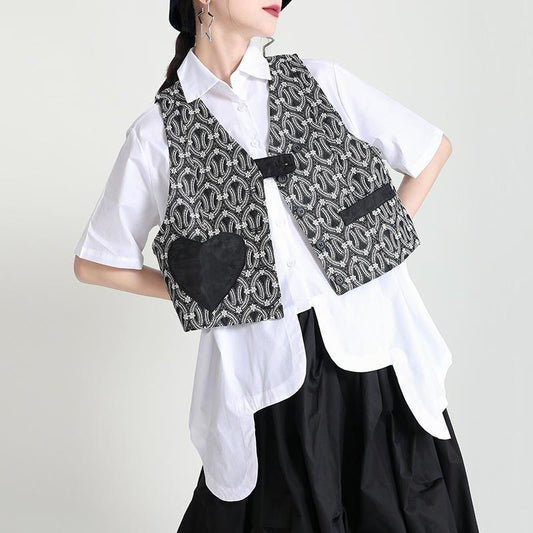 Fashion Vintage Women Sweetheart Design Vest-Women Shirts-The Same as picture-S-Free Shipping Leatheretro
