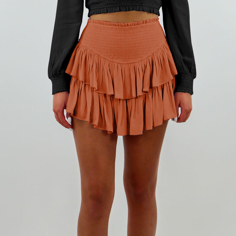 Fashion Summer Ruffled Mini Skirts for Women-Skirts-Off the White-S-Free Shipping Leatheretro