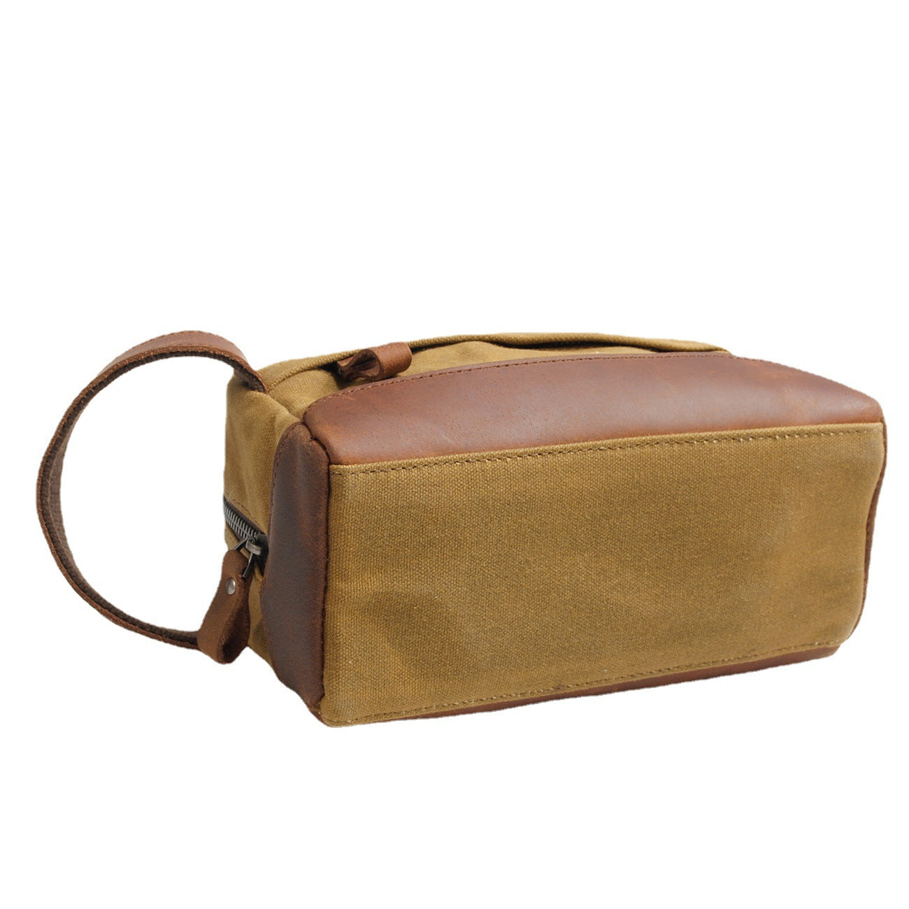 Vintage Waxed Canvas Toiletry Bag for Men 9138-Toiletry Bag-Black-Free Shipping Leatheretro