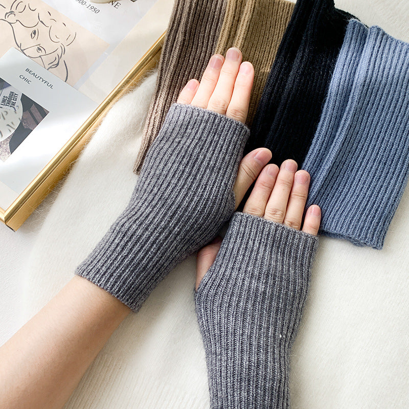 2 pairs/Set Winter Warm Knitted Gloves-Gloves & Mittens-Gray-1-One Size-Free Shipping Leatheretro