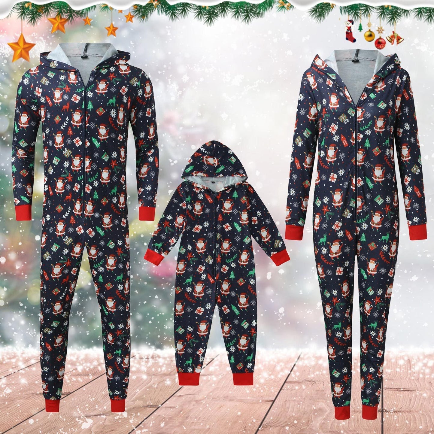 Fashion Adult and Kids Christmas Suits-Suits-Navy Blue-Miss-S-Free Shipping Leatheretro