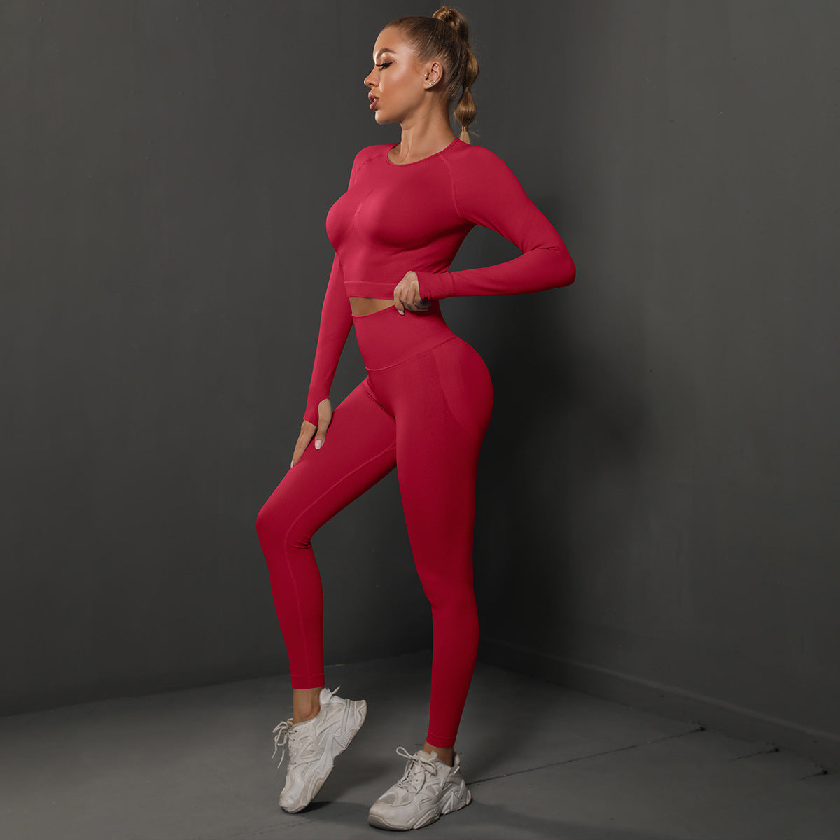 Fashion Simple Style Sports Yoga Suits for Women-Activewear-Black-S-Free Shipping Leatheretro