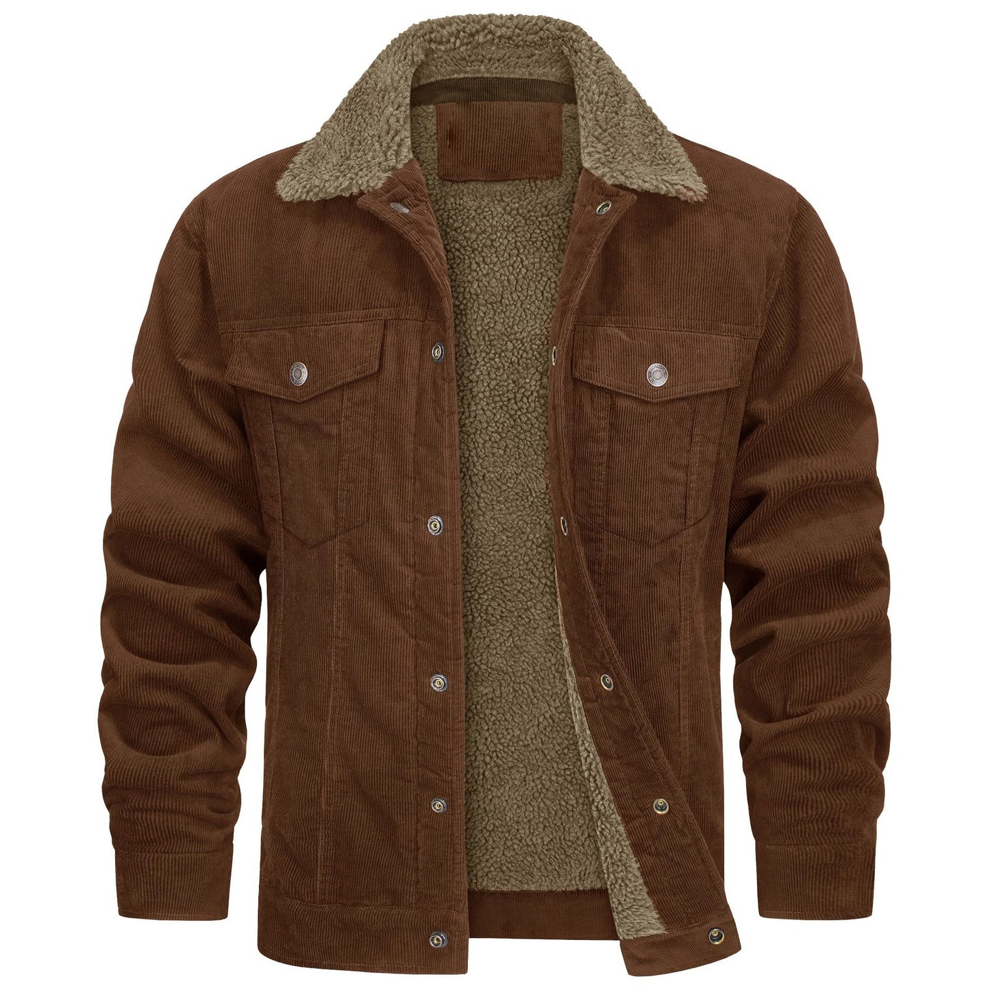 Casual Winter Long Sleeves Velvet Jacket Coats for Men-Coats & Jackets-Green-S-Free Shipping Leatheretro
