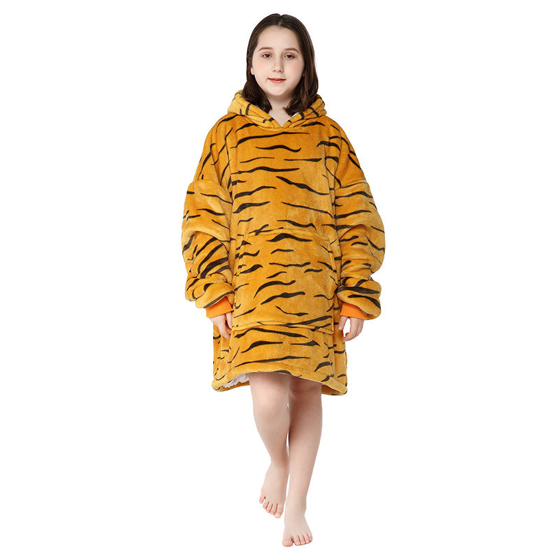 Unicorn Design Velvet Lazy Throw Blanket Sleepwear for Kids-Blankets-F-Free Shipping Leatheretro
