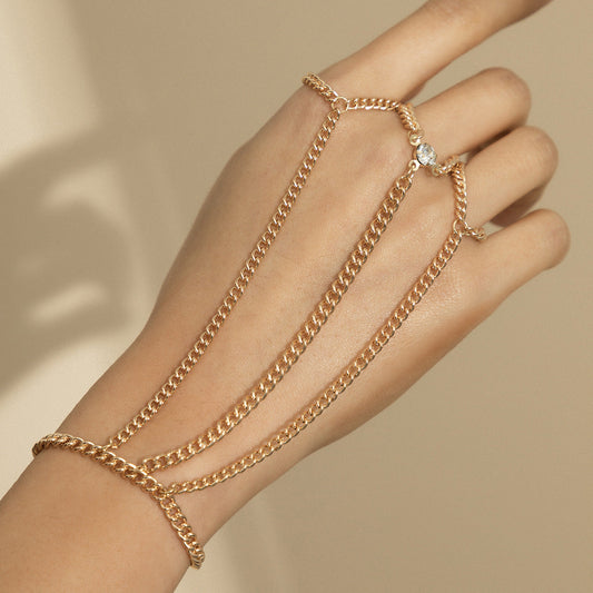 Hip Hop Fashion Metal Finger Bracelets for Women-Bracelets-A-Free Shipping Leatheretro