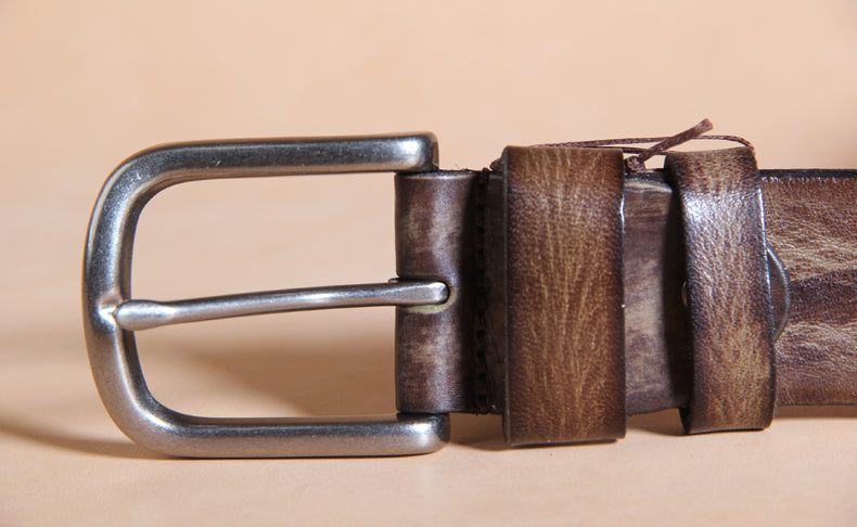 Casual Vintage Leather Belt for Men 5428-Leather Belt-Black-Free Shipping Leatheretro