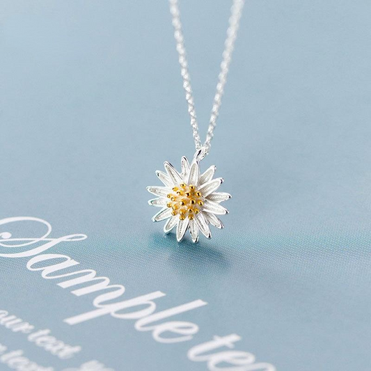 Charming Daisy Design Silver Necklace for Women-Necklaces-The same as picture-Free Shipping Leatheretro