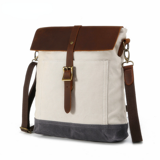 Fashion Canvas Casual Backpack for Men-Handbags-Ivory-Free Shipping Leatheretro