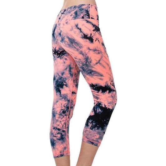 Tie Dye Fitness Yoga Tight Leggings-Activewear-S-Free Shipping Leatheretro