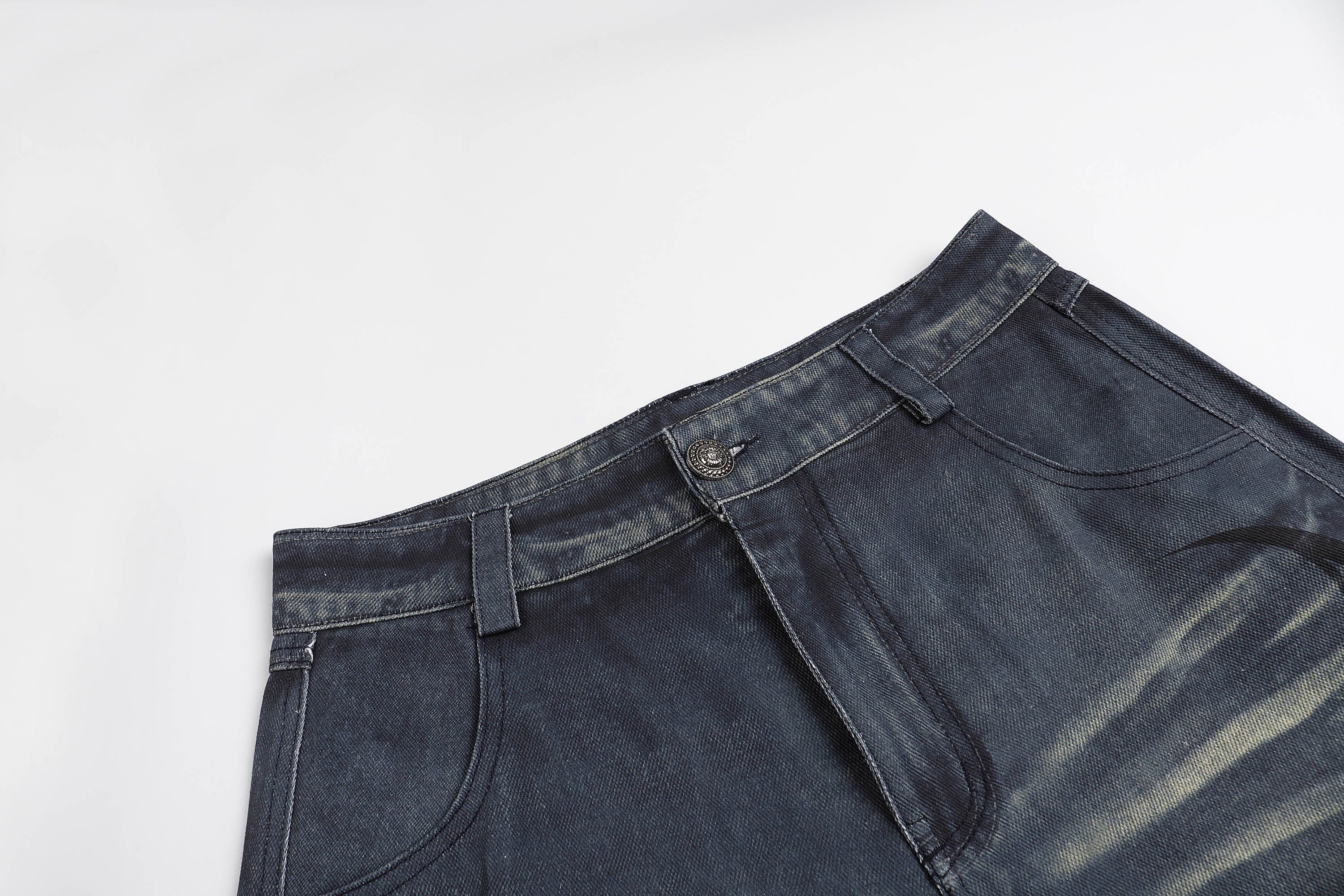 DND4DES×Faychui Acid Graphics Distressed Wide-Leg Jeans-Jeans-S-Free Shipping Leatheretro