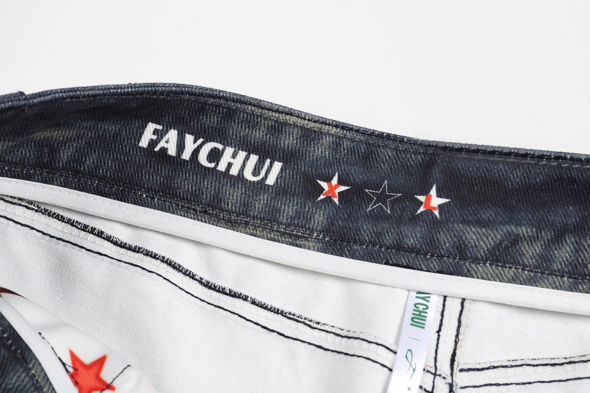 DND4DES×Faychui Acid Graphics Distressed Wide-Leg Jeans-Jeans-S-Free Shipping Leatheretro