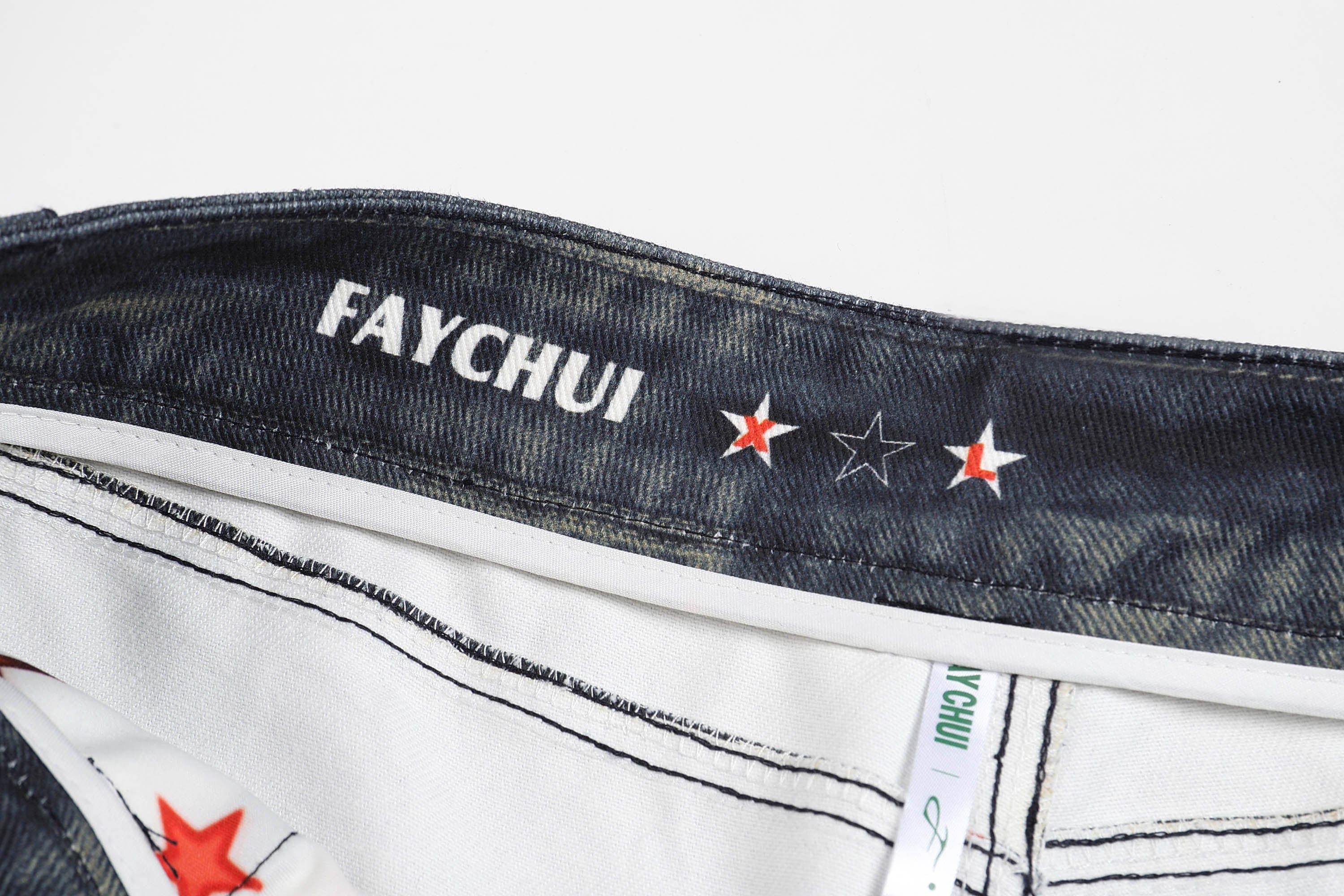 DND4DES×Faychui Acid Graphics Distressed Wide-Leg Jeans-Jeans-S-Free Shipping Leatheretro