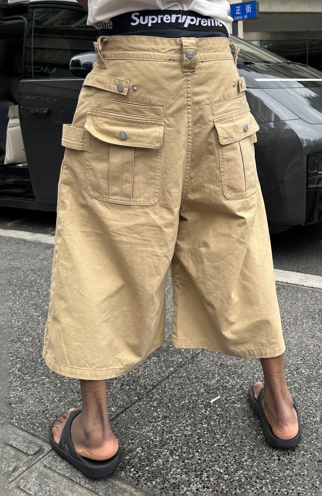 STEEPC Double-Belt Culotte Shorts-Shorts-S-Free Shipping Leatheretro