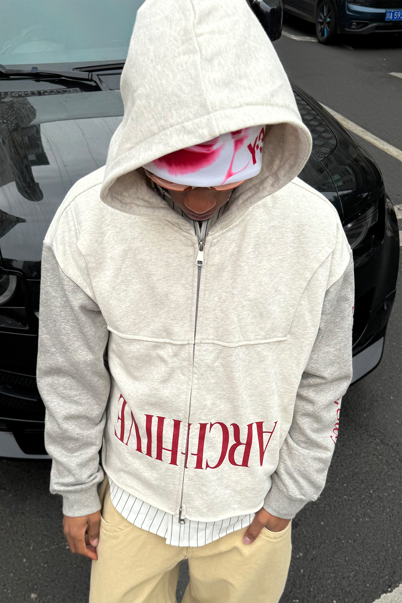 STEEPC Spliced Two-Tone Graphic Hooded Jacket-Jacket-S (1)-Free Shipping Leatheretro