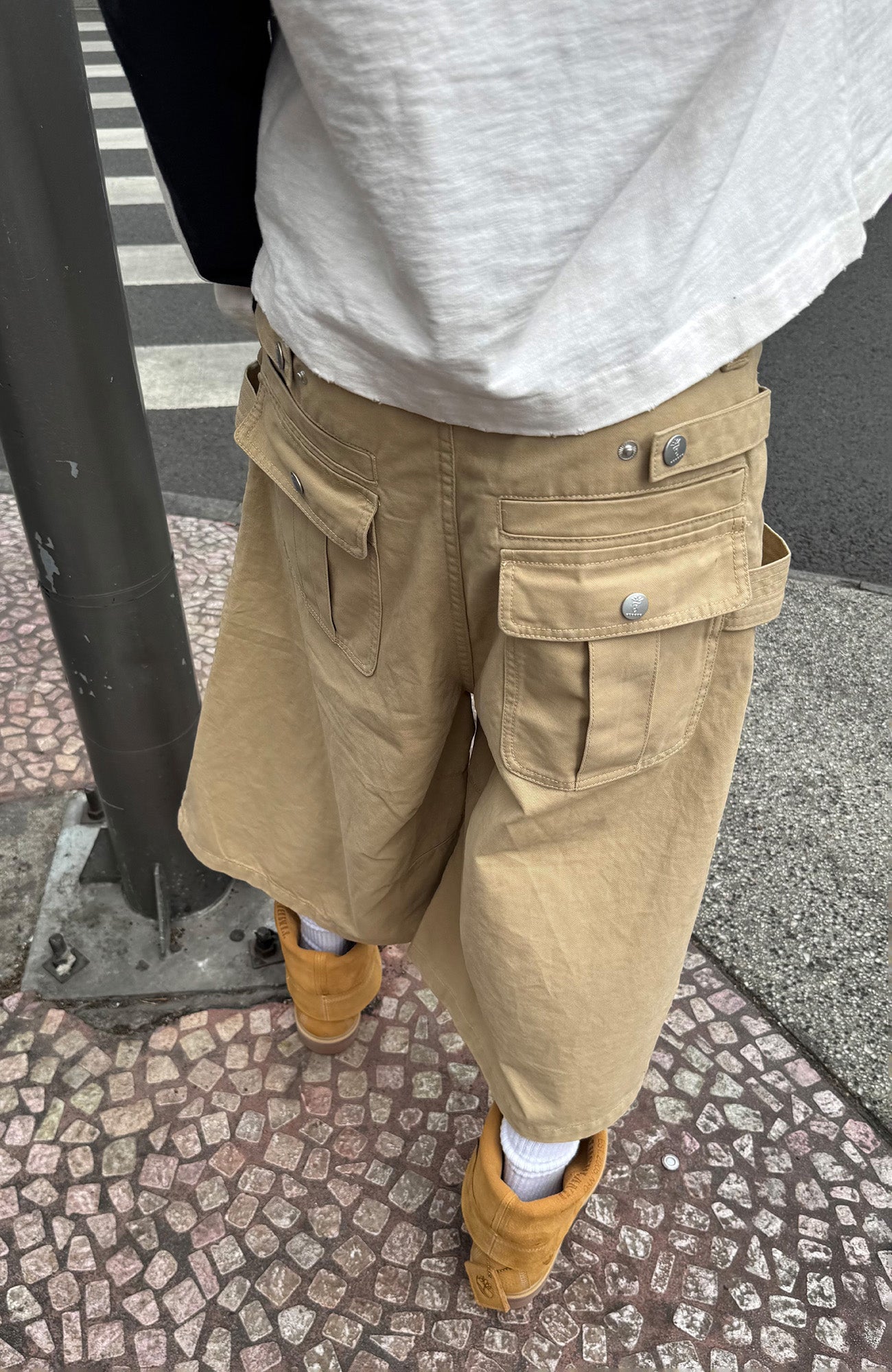 STEEPC Double-Belt Culotte Shorts-Shorts-S-Free Shipping Leatheretro