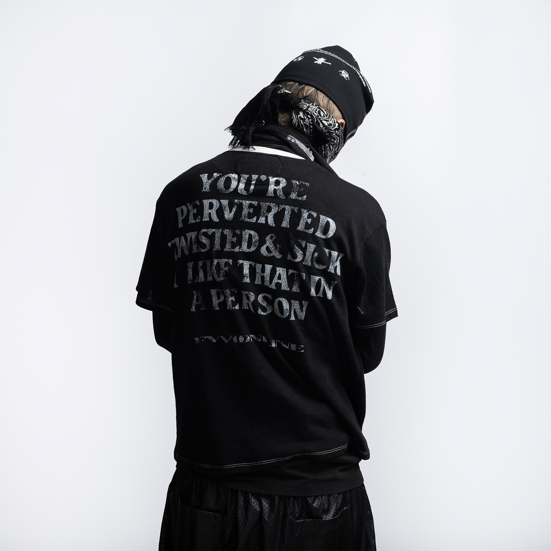 FVVO Slogan Graphic Ringer Tee-T Shirt-S-Free Shipping Leatheretro