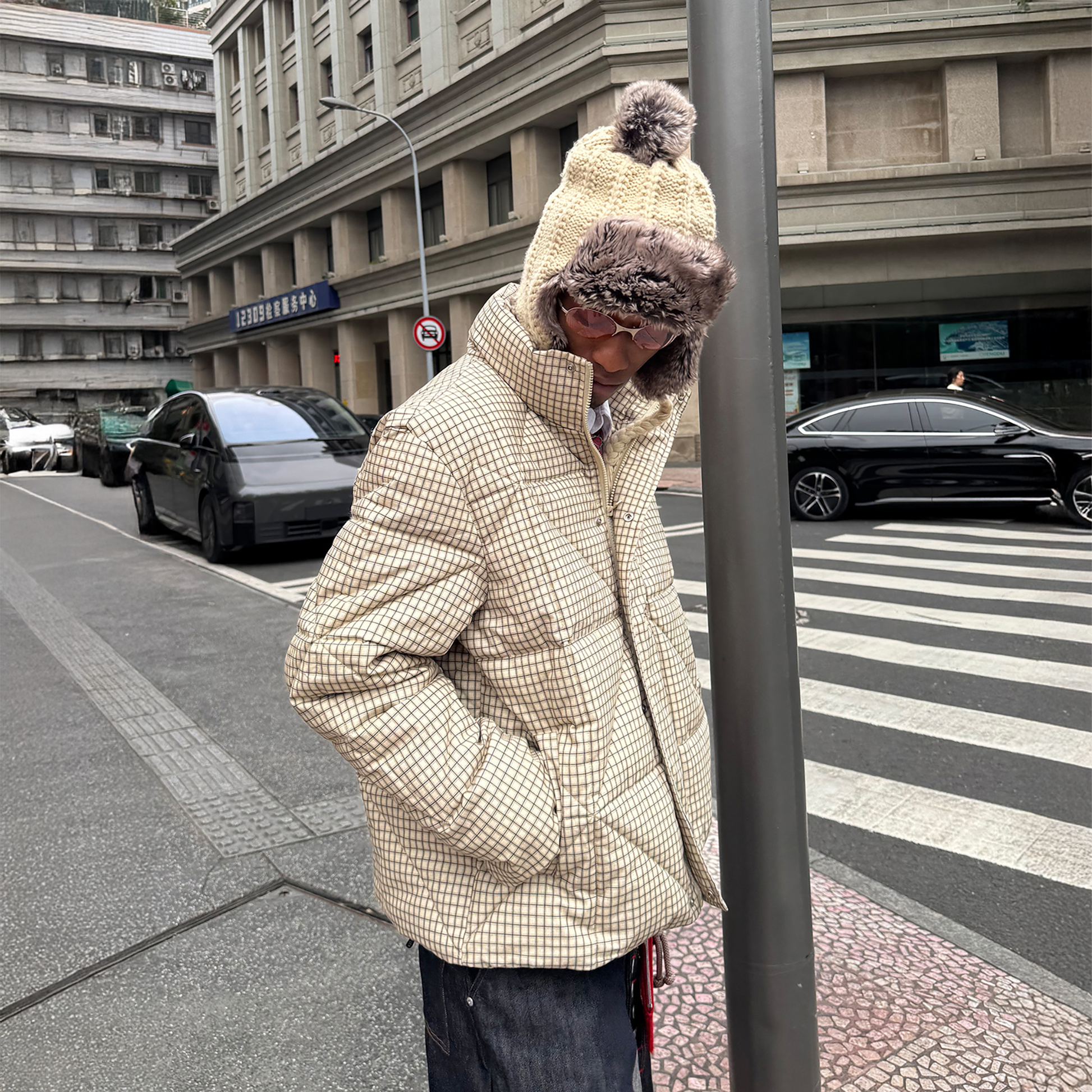 STEEPC Plaid Quilted Padded Jacket-Jacket-S(1)-Free Shipping Leatheretro