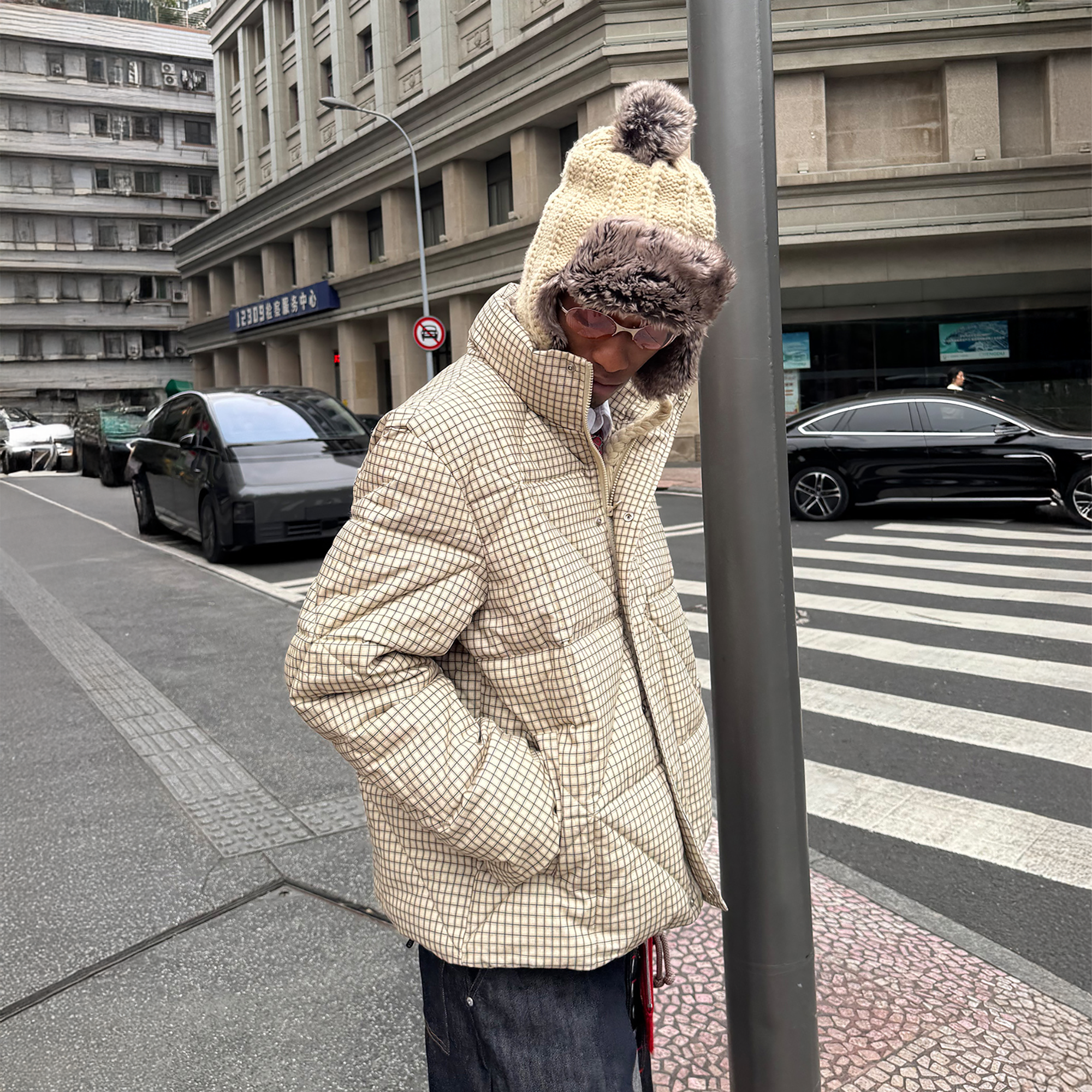 STEEPC Plaid Quilted Padded Jacket-Jacket-S(1)-Free Shipping Leatheretro