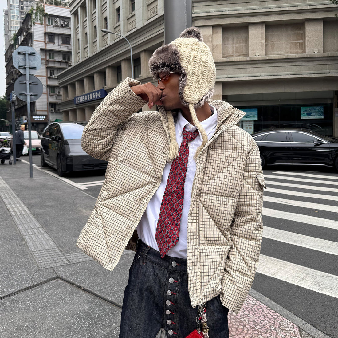 STEEPC Plaid Quilted Padded Jacket-Jacket-S(1)-Free Shipping Leatheretro