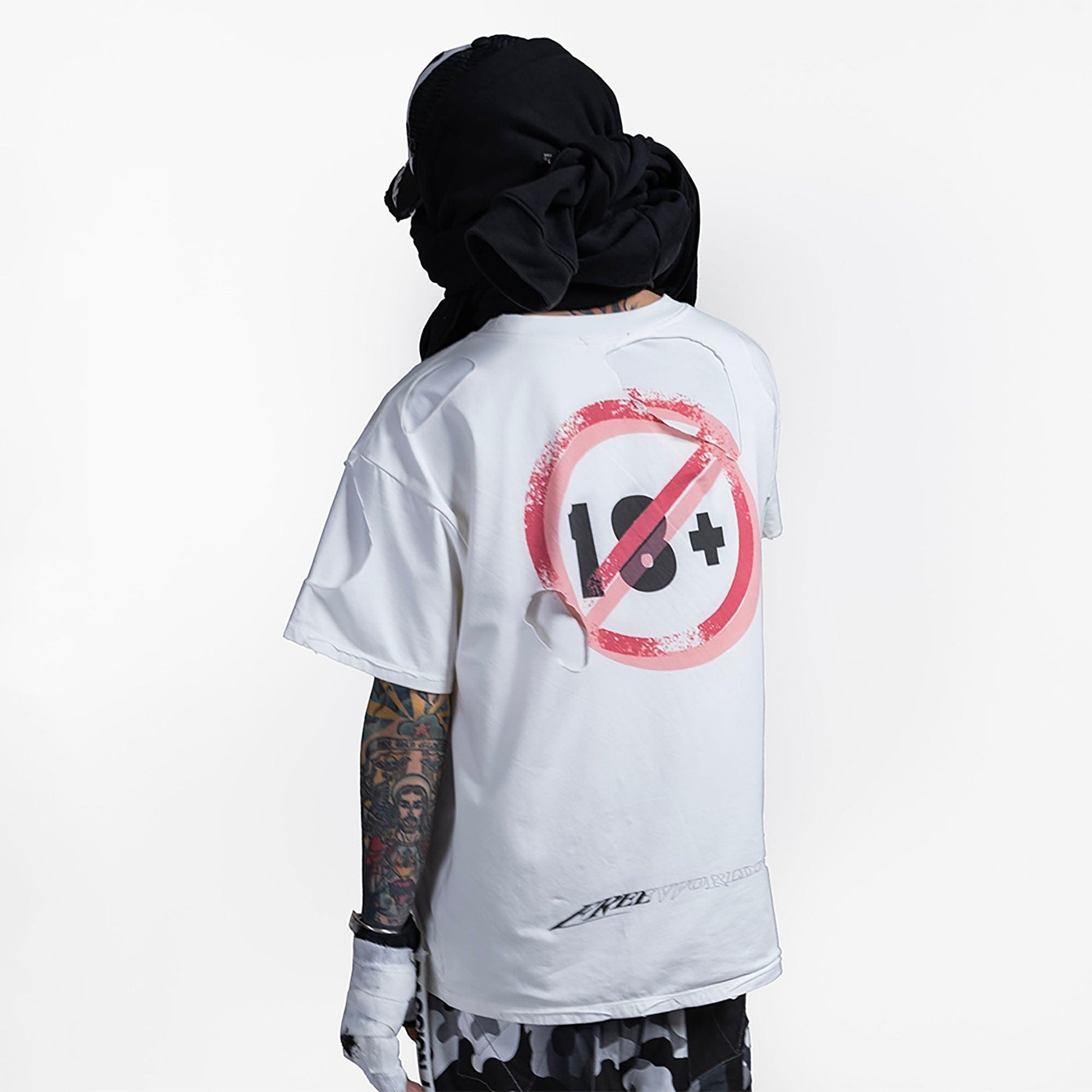 FVVO Mocking Mickey 18 Prohibitions T-Shirt-T Shirt-S-White-Free Shipping Leatheretro