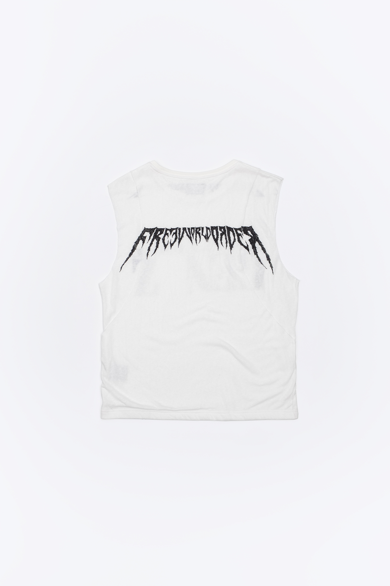 FVVO Faux-Layer Printed Tank-Tank Top-S-White-Free Shipping Leatheretro