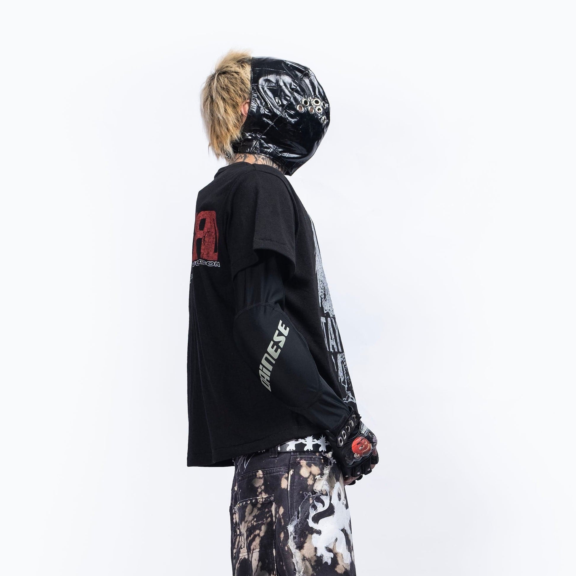 FVVO Stay Weird Graphic Punk T-Shirt-T Shirt-Black-S-Free Shipping Leatheretro