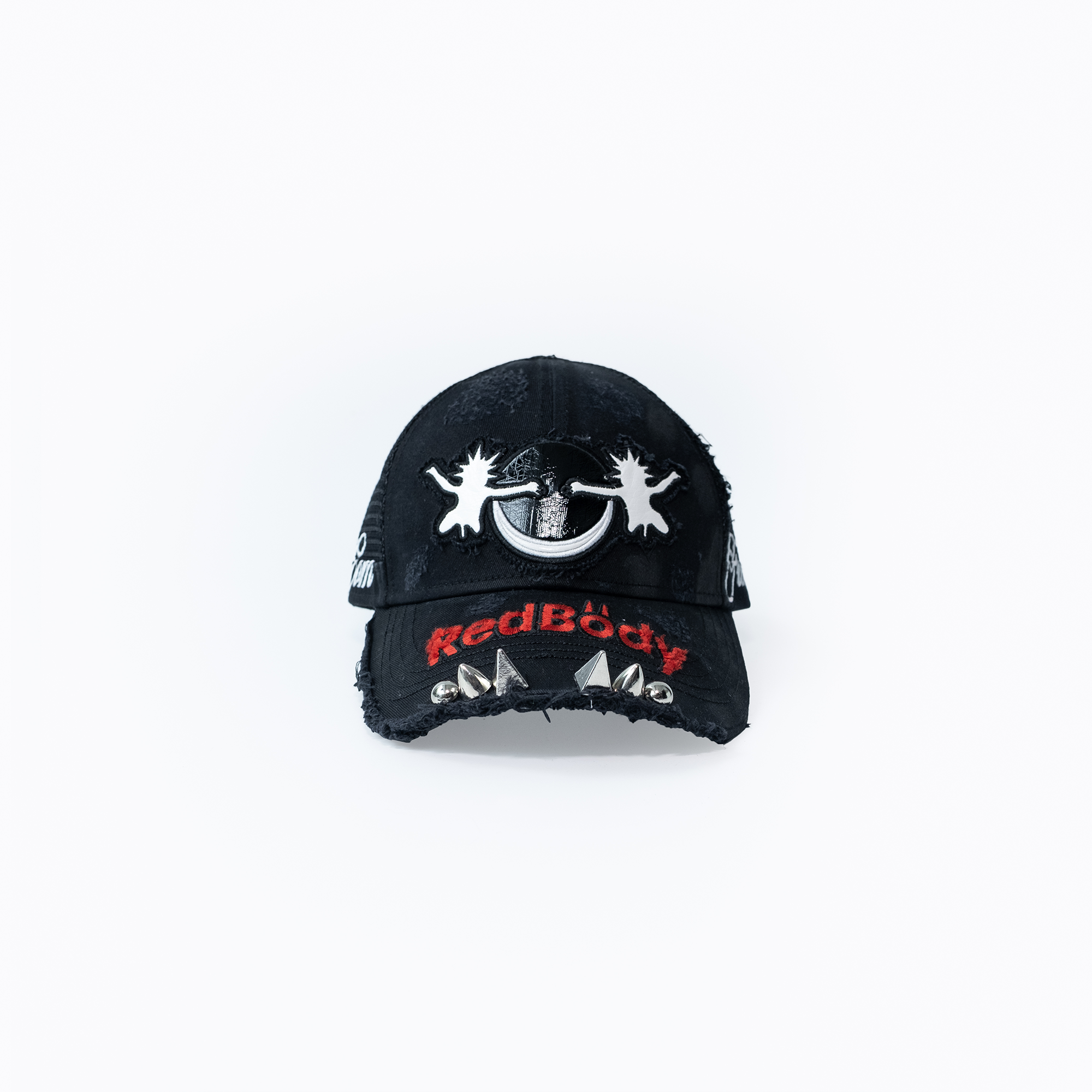 FVVO Punk Studded Washed Cap-Hat, Cap, Beanie-One Size-Black-Free Shipping Leatheretro