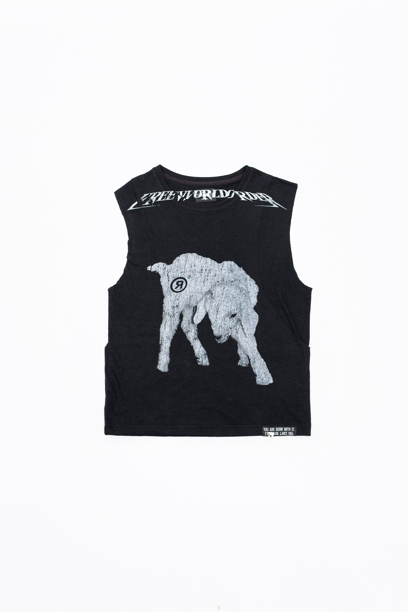 FVVO Faux-Layer Printed Tank-Tank Top-S-White-Free Shipping Leatheretro