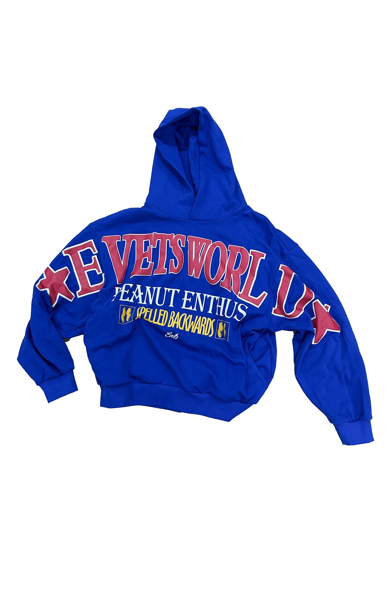 EVETS Foam Print Graphic Hoodie-Jacket-S-Red-Free Shipping Leatheretro