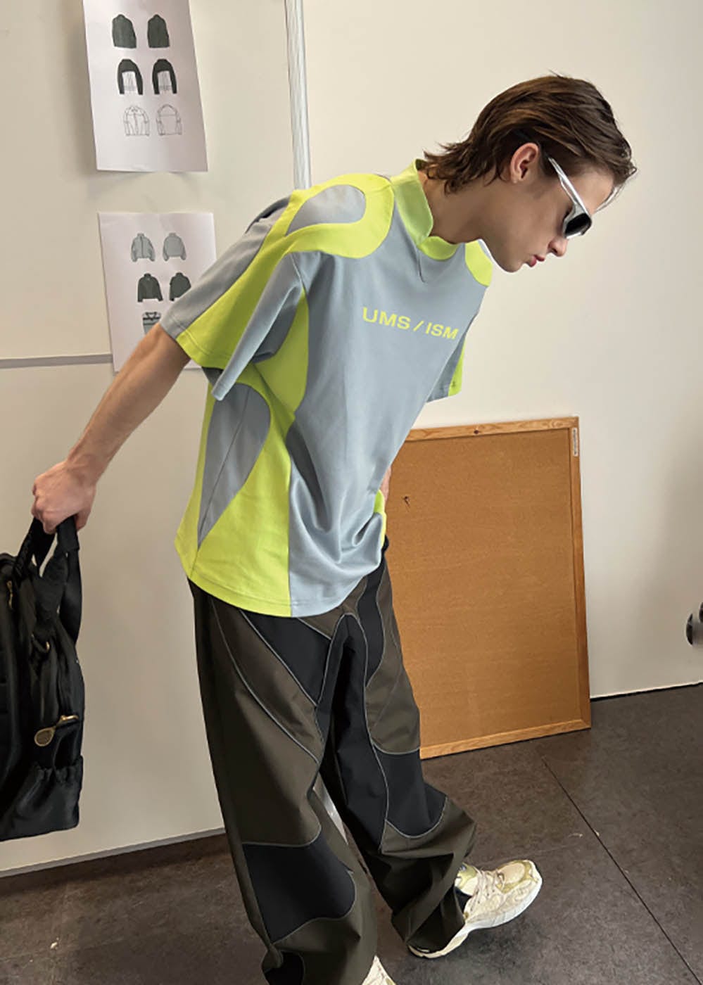 UMAMIISM Modern Spliced Racing T-Shirt-T Shirt-XS-Dark Grey-Free Shipping Leatheretro