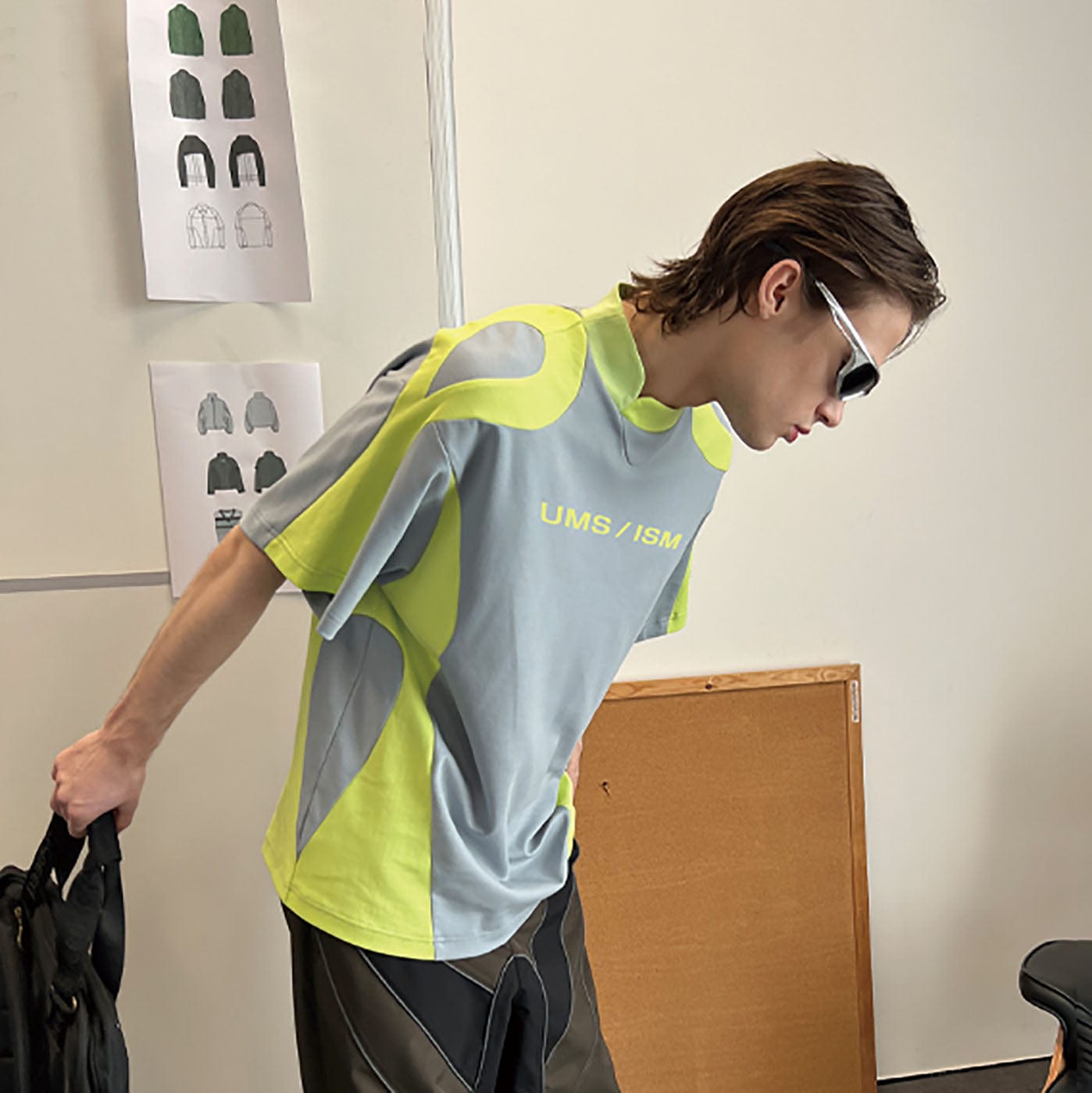 UMAMIISM Modern Spliced Racing T-Shirt-T Shirt-XS-Grey-Free Shipping Leatheretro