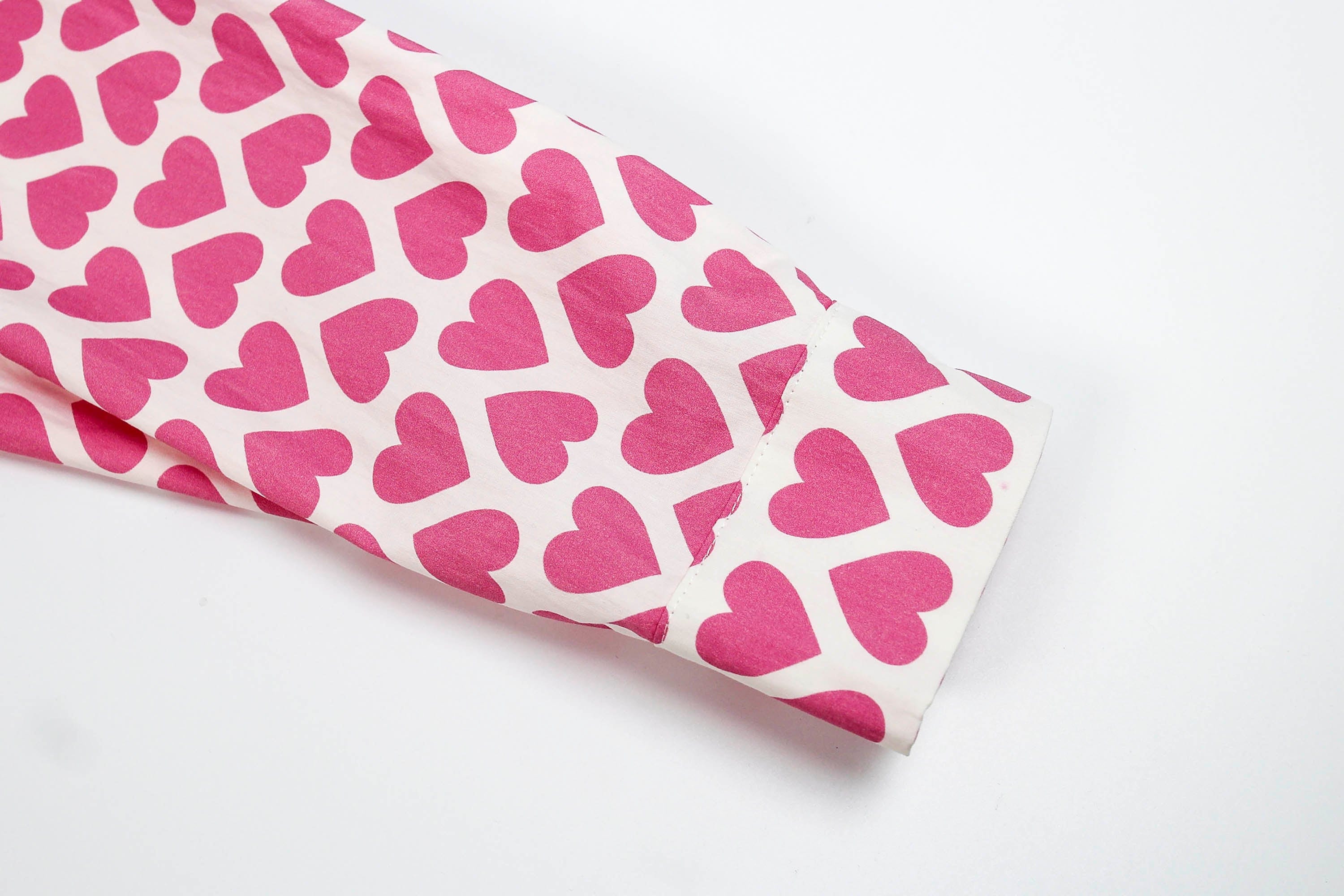 CLP Pink Heart Full-Print Shirt-Shirt-M-Free Shipping Leatheretro