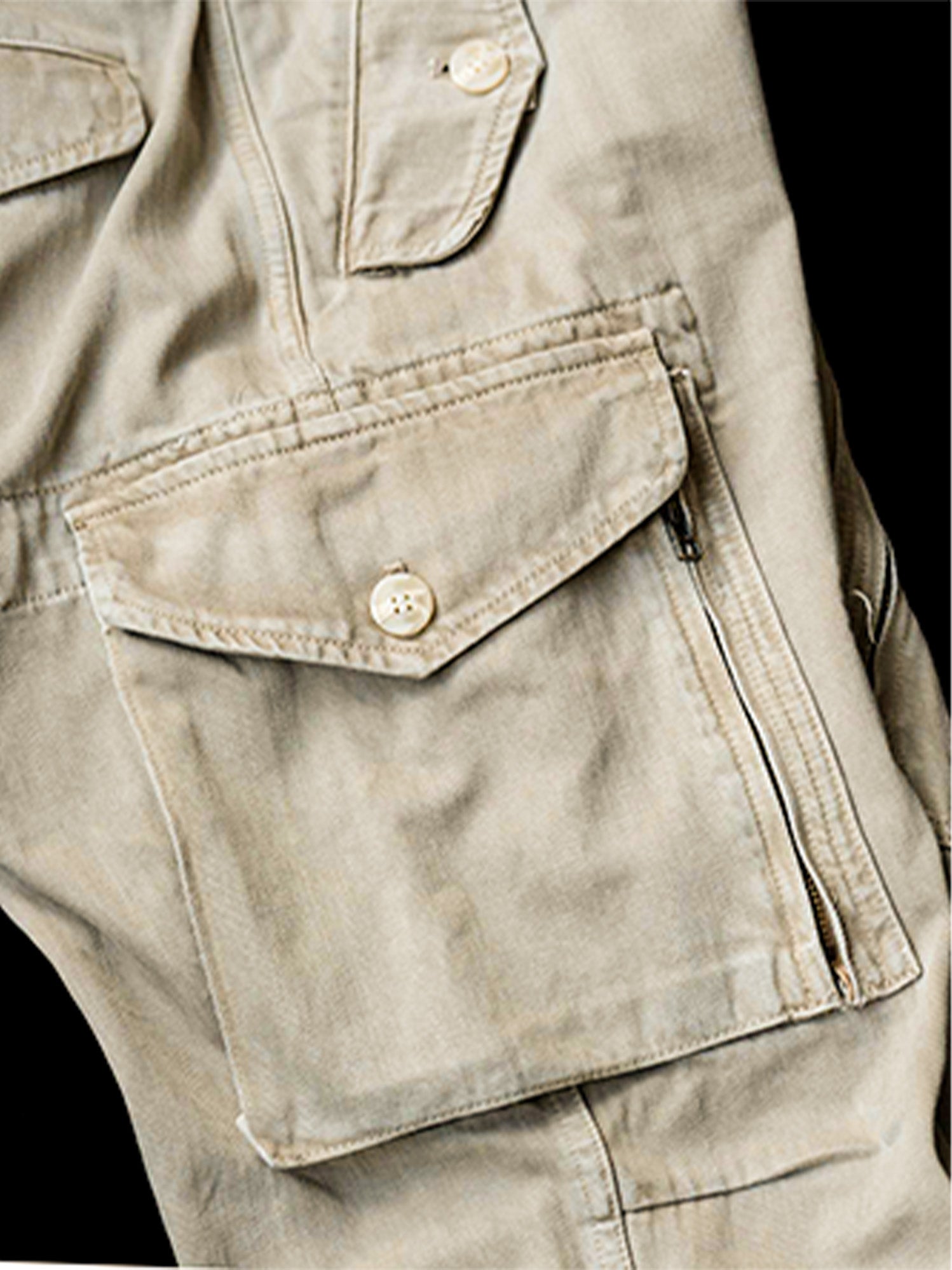 NEIGBORL Retro Washed Cargo Pants-Pants-S-Green-Free Shipping Leatheretro