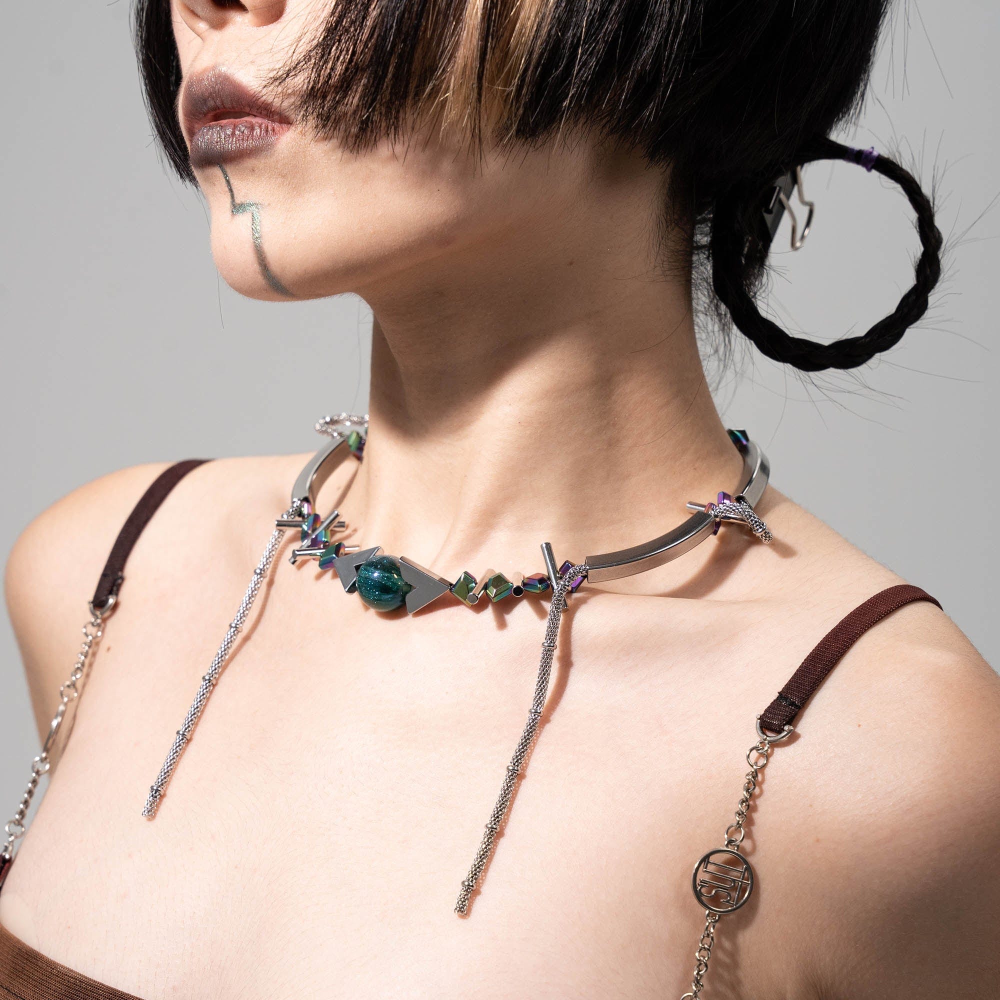 ILLUSORY Geometric Time Space Necklace-Necklace-Regular ( 15.4 INCHES - 18.1 INCHES )-Free Shipping Leatheretro