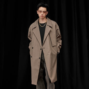 ALVNG AR ANTS Double-Breasted Notch Lapel Oversized Coat-Jacket-S-Free Shipping Leatheretro