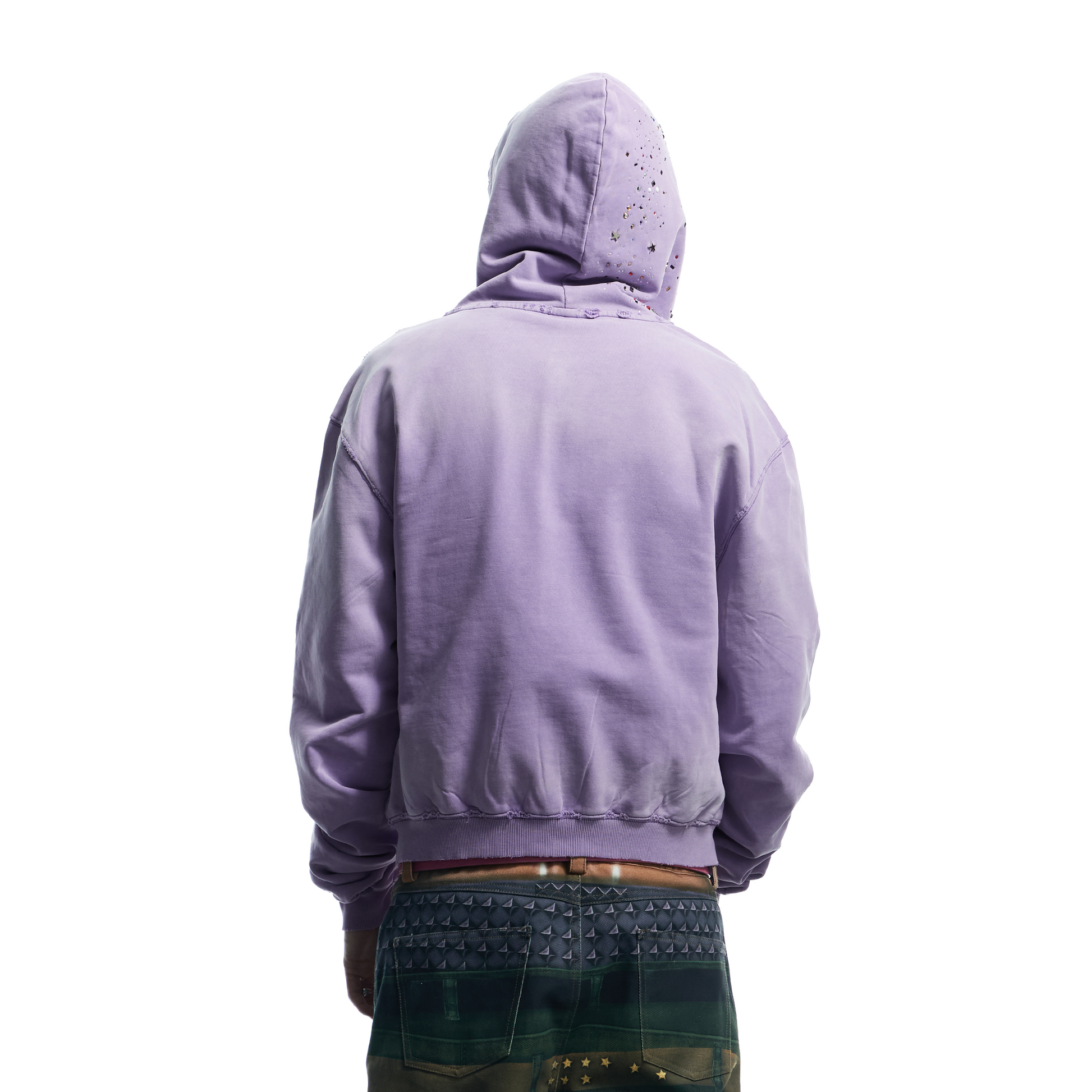 DND4DES Starry Diamond Washed Zip-Up Hoodie-Jacket-S-Pink-Free Shipping Leatheretro