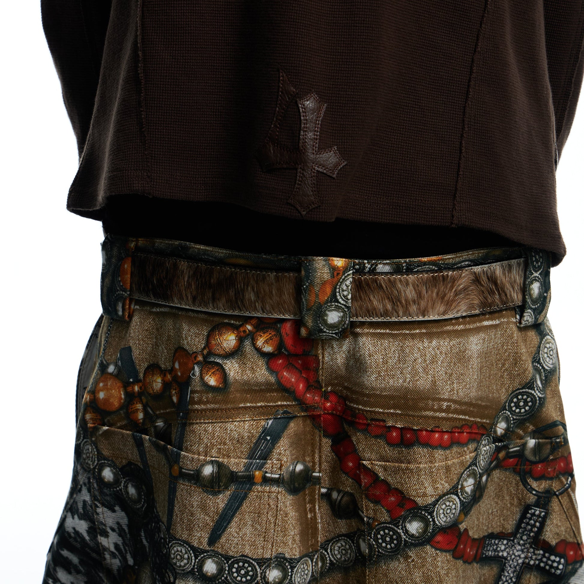 DND4DES Filigree Buckle Horsehair Leather Belt-Accessories-Regular-Free Shipping Leatheretro