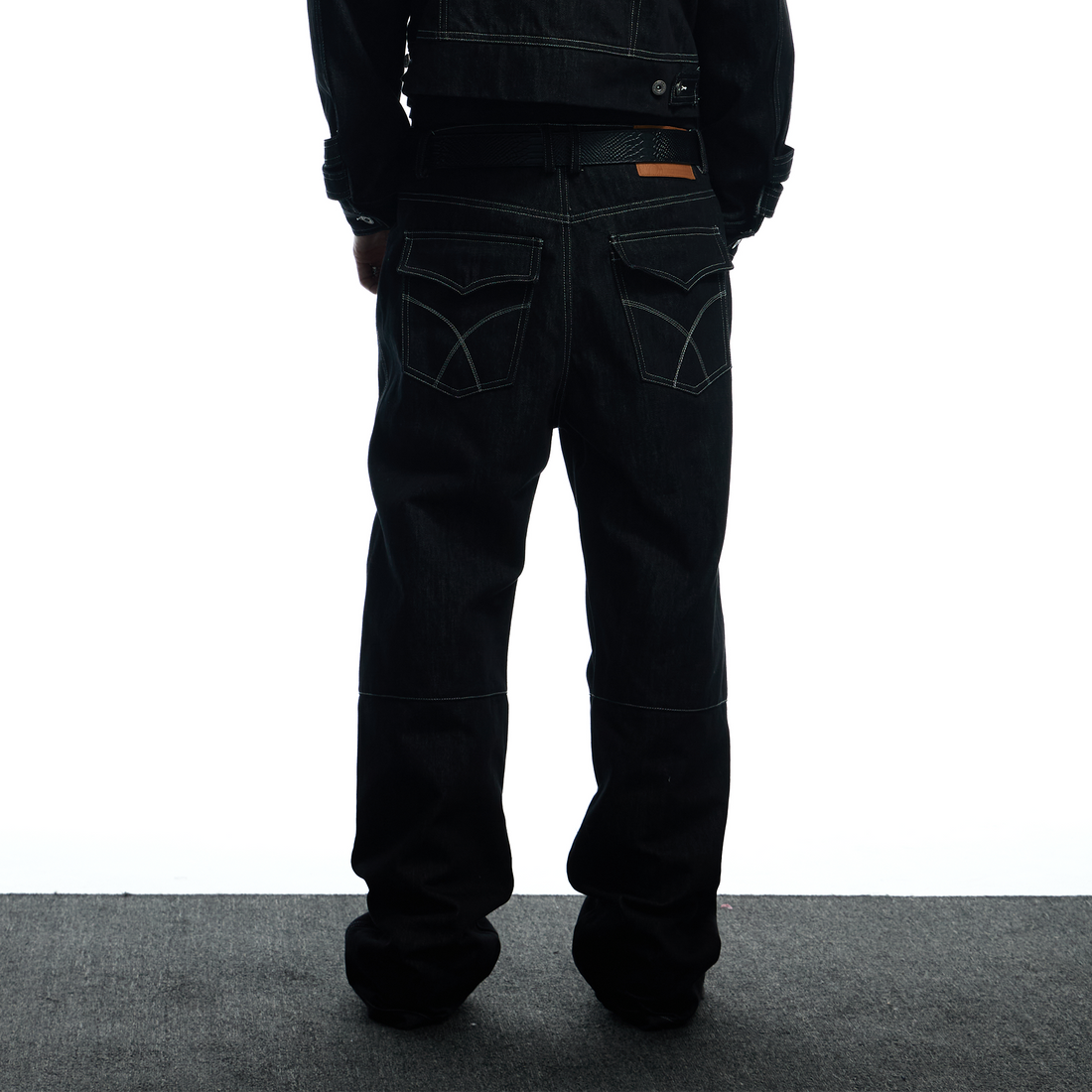 DND4DES Studded Raw Denim Flare Jeans