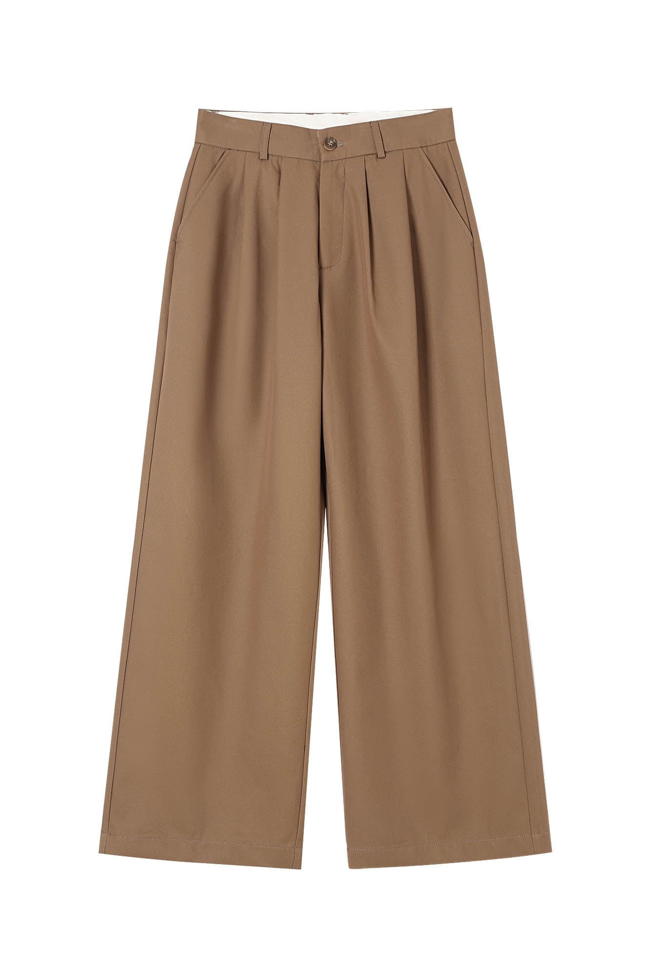 CLP Retro Pleated Wide-Leg Trousers-Pants-S-Free Shipping Leatheretro