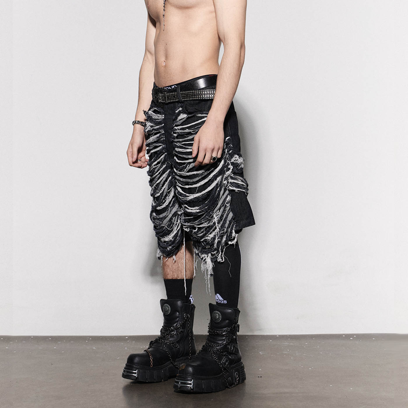 DND4DES Heavily Distressed Denim Shorts-Shorts-S-Free Shipping Leatheretro