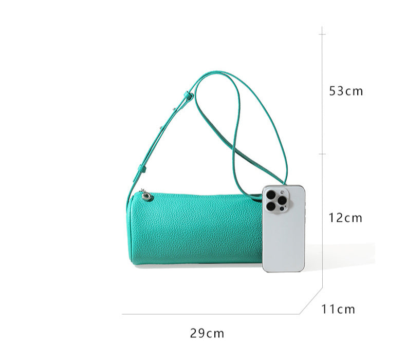 Women's Genuine Leather Tote Bag-Shoulder Bags-China Red-Free Shipping Leatheretro