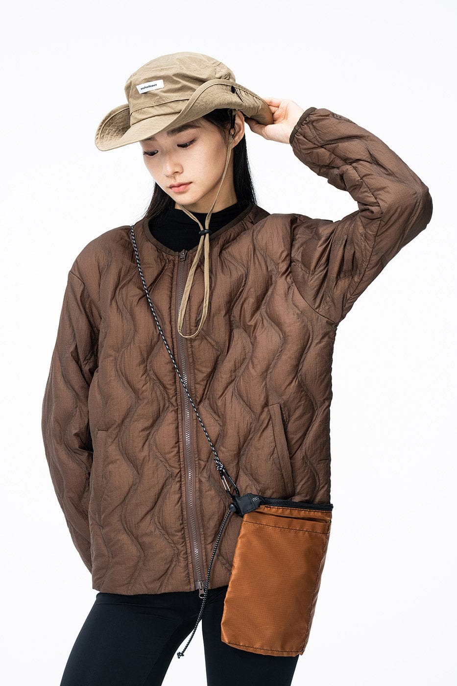 ENSHADOWER Wave Line Texture Light Down Jacket-Jacket-S-Brown-Free Shipping Leatheretro