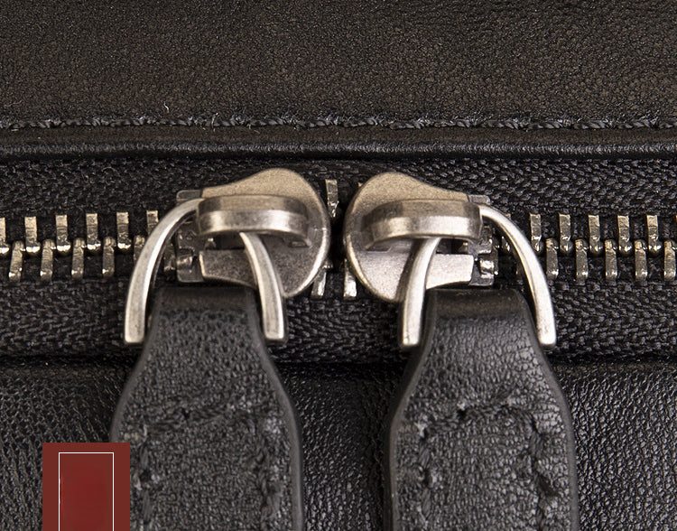 Genuine Vege-Tanned Leather Men's Backpack-Backpack-Black-Free Shipping Leatheretro