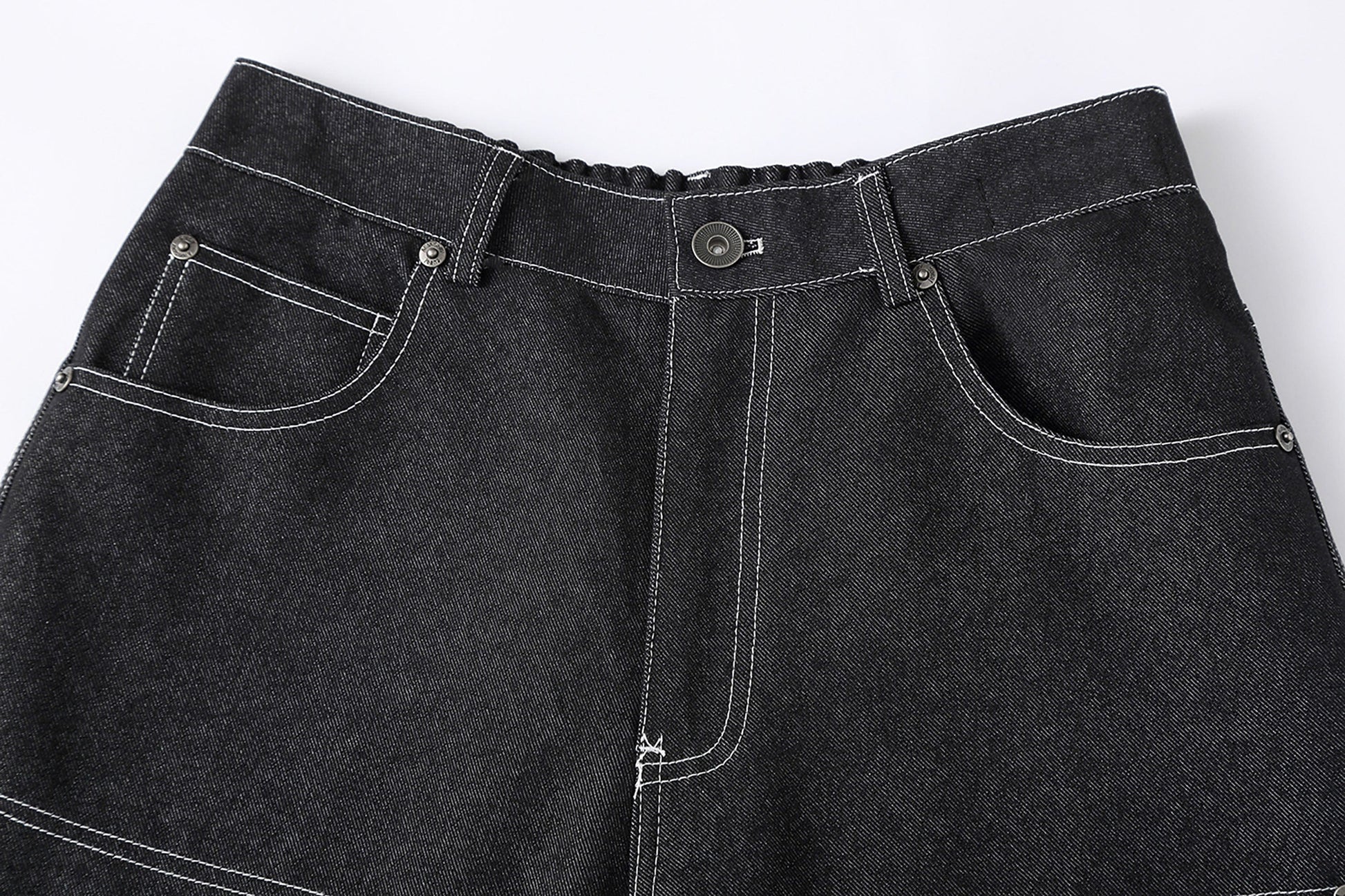 CLP Retro Double-Knee Fold Hem Raw Jeans-Jeans-M-Free Shipping Leatheretro