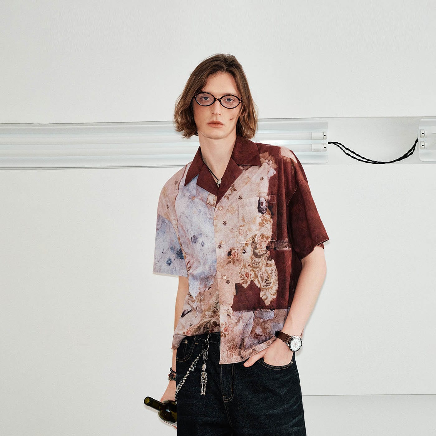 KREATE Mural Cuban Half Shirt-Half shirt-S-Free Shipping Leatheretro