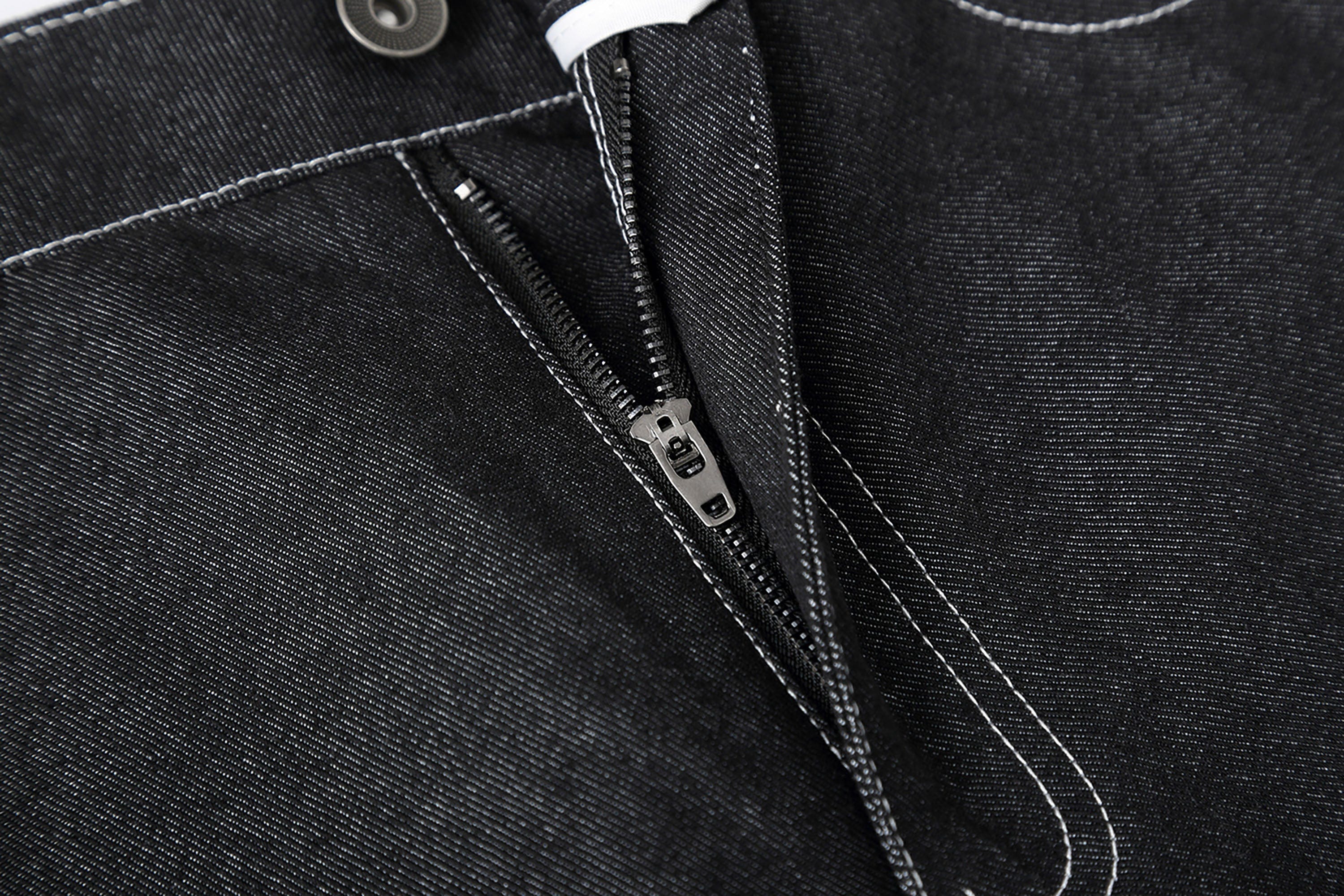 CLP Retro Double-Knee Fold Hem Raw Jeans-Jeans-M-Free Shipping Leatheretro